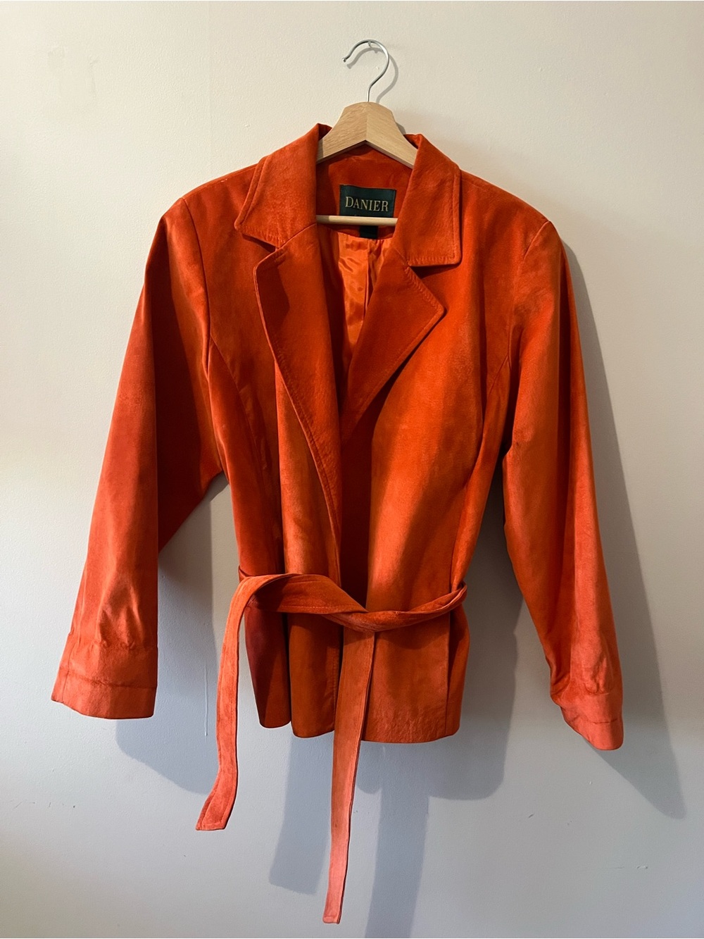 Vintage Danier Burnt Orange Suede Belted Jacket | Size Small